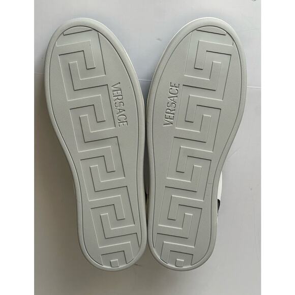 Versace Medusa Men’s Black/White Leather Sneakers 12 US (45) 1013377 IT NIB - Picture 15 of 16